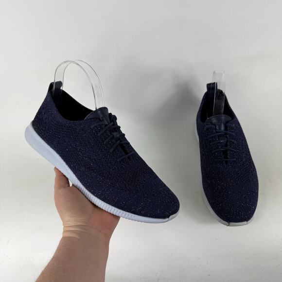 Cole Haan 2.Zerogrand Sneakers Womens 10 Navy Blue Lace Up Low Top Running Shoes - Picture 1 of 10